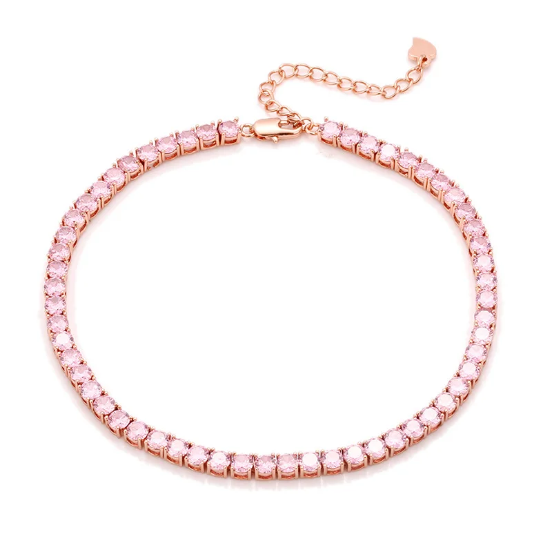 

1 ряд AAA CZ Stone Tennis Anklet Ювелирные изделия для женщин Bling Iced Out Кубический цирконий Ножной браслет Пляжная цепочка для ног Мужские браслеты в стиле хип-хоп