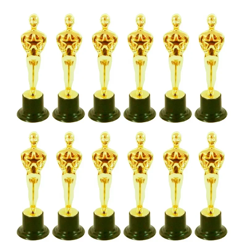 Oscar Statuette Toy Golden Trophies Reward Cookie Pottery Reusable Baking Decoration  Accessories Motivating Prize Toy Gifts