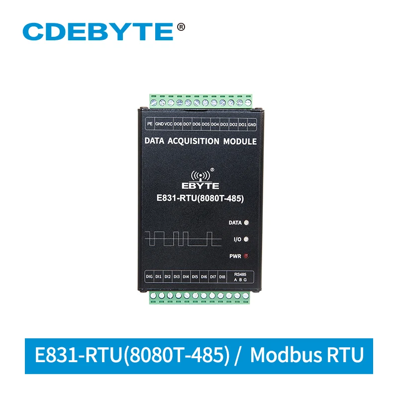 Digital Quantity 8 Channel Digital Input Relay Output Modbus RTU Dry Contact Acquisition IO Controller E831-RTU(8080T-485)