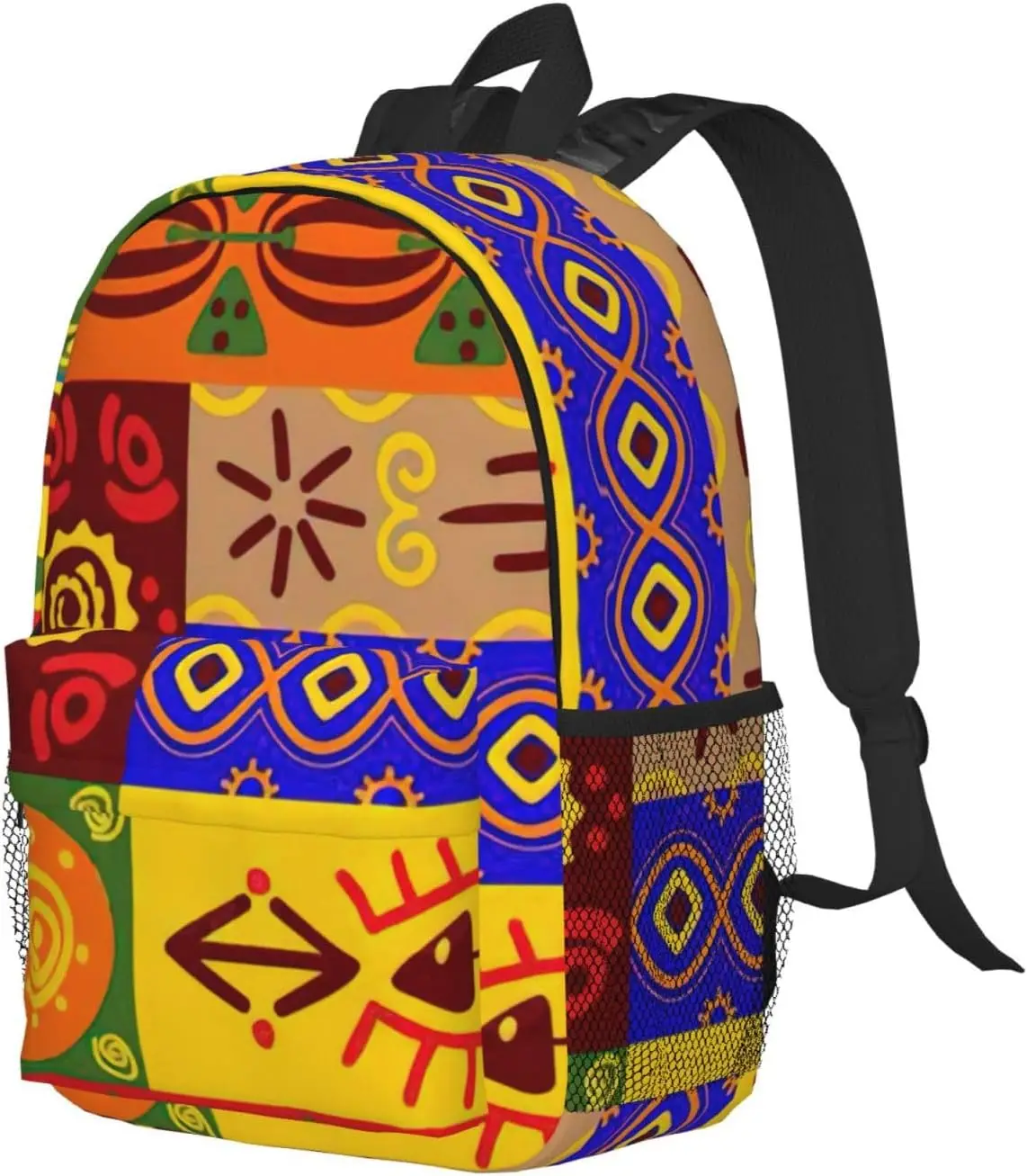 أنماط وطنية أفريقية طباعة حقيبة ظهر متعددة الاستخدامات للكبار للعمل المشي لمسافات طويلة حقيبة ظهر مقاومة للماء مقصورة الكمبيوتر المحمول