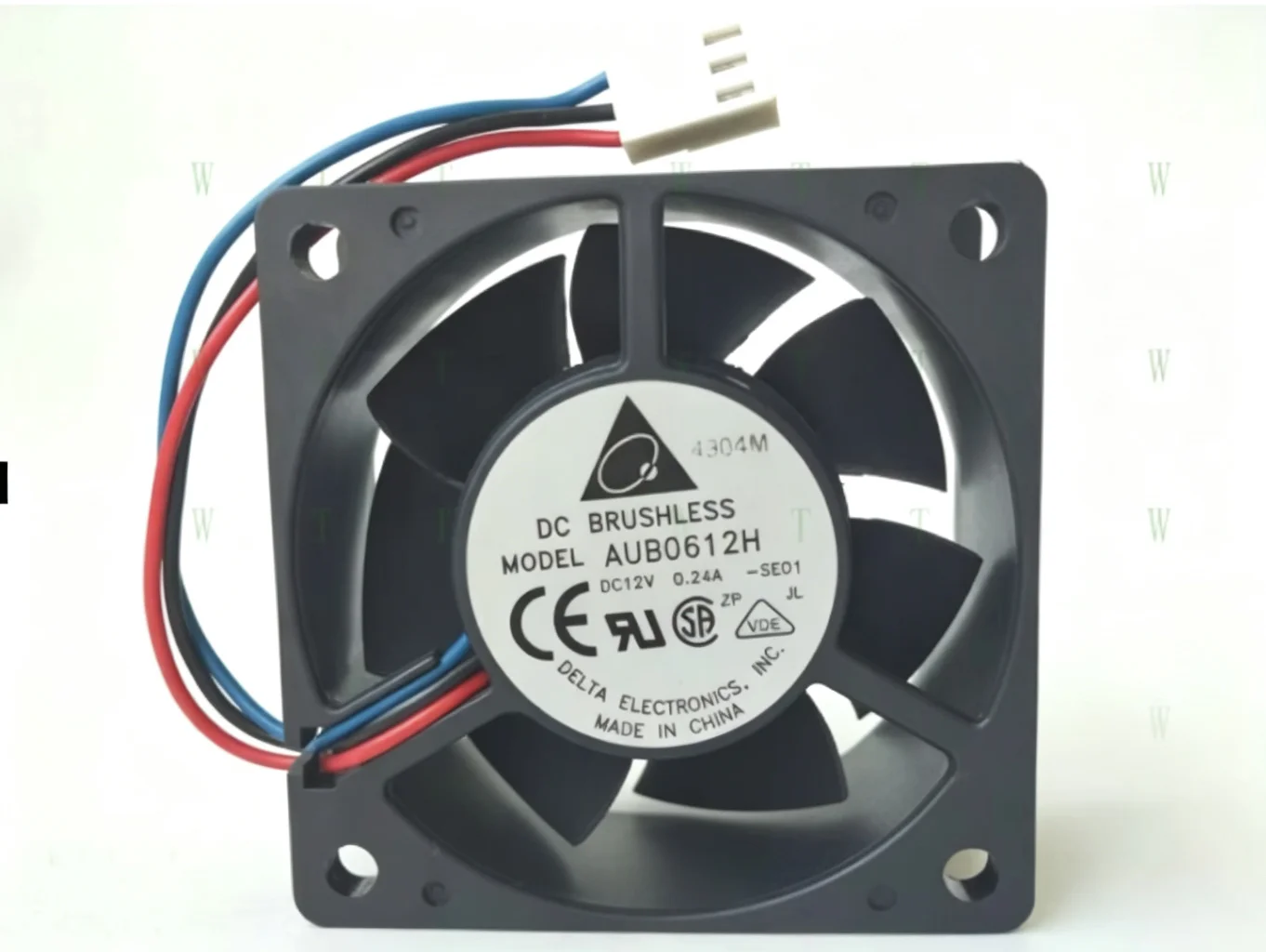 H 1 PCS for Delta Fan AUB0612H DC12V 0.24A 6025 6CM 3 Pin Chassis/Power Supply Fan
