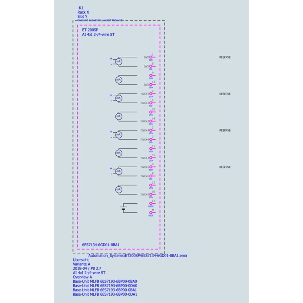 SPS-kompatibles 6ES7134-6GD01-0BA1 4-Kanal-Analogeingangsmodul ±0,3 % hohe Genauigkeit, 16-Bit-Auflösung, 2-Draht, 4-Draht, ST-Standard