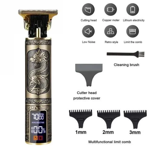 

Beard Trimmer Hair Clippers Cordless Hair Cutting Barber Shaving Machine For Men Rechargeable