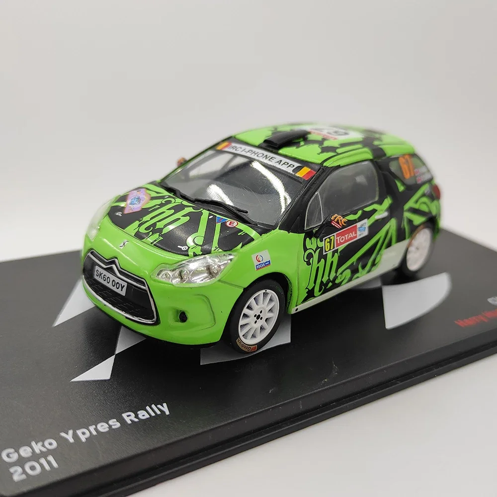 

Diecast Ixo 1:43 Scale Citroen DS3 R3T Rally Car Alloy Car Model Collectible Toy Gift Souvenir Display Ornament