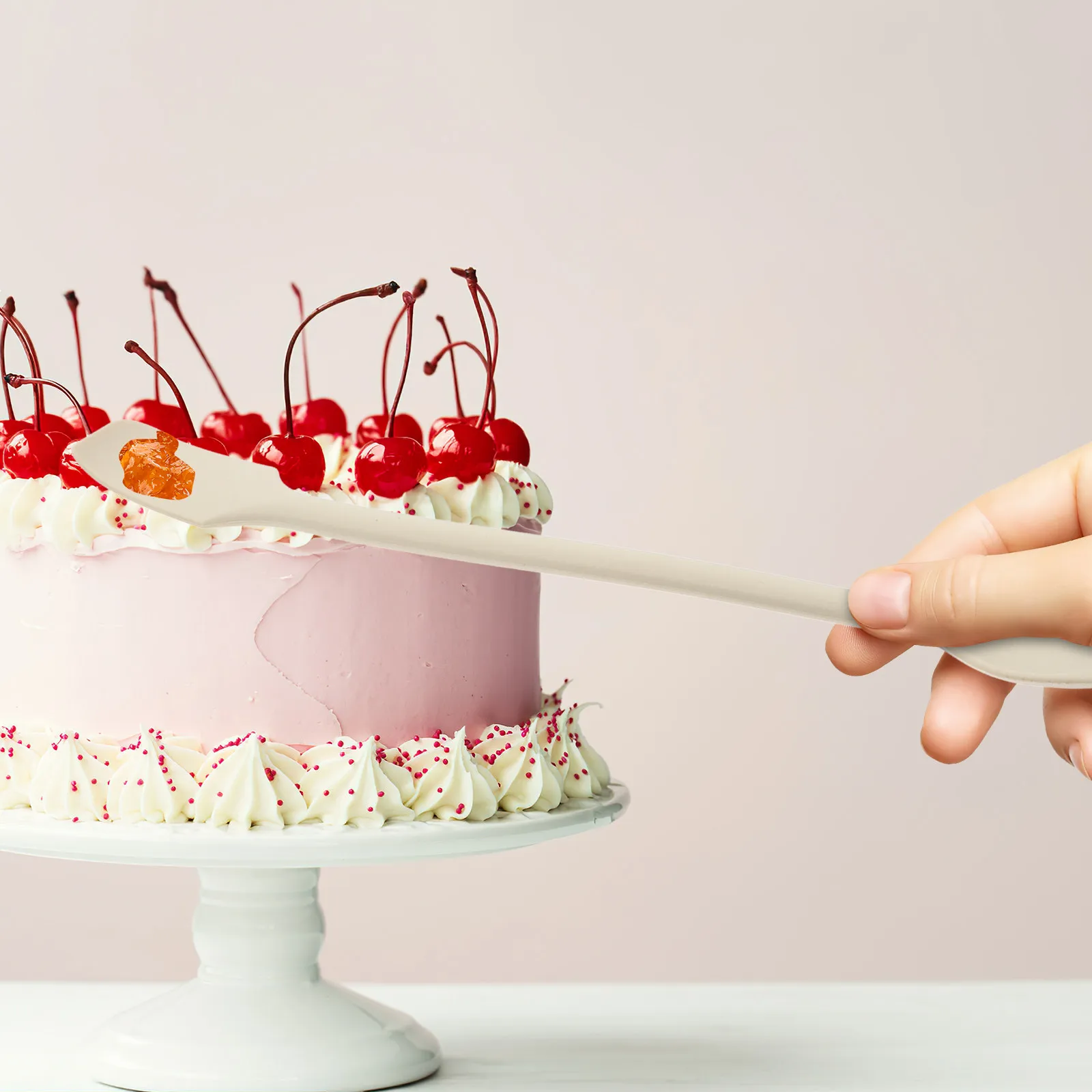 Small Mini Silicone Spatula Heat Resistant Non Scratch Scraper for Butter Jam Cake Spreading Mixing Non-Stick Baking Scraper