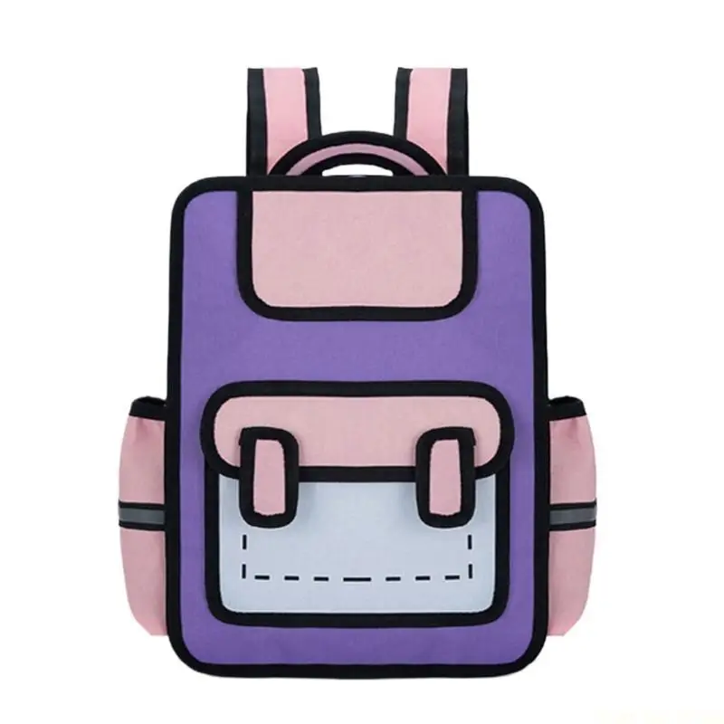 x90d-fun-daypack-with-3d-anime-paper-designs-school-bag-casual-book-bags-backpack-for-school-trips-and-daily-adventures
