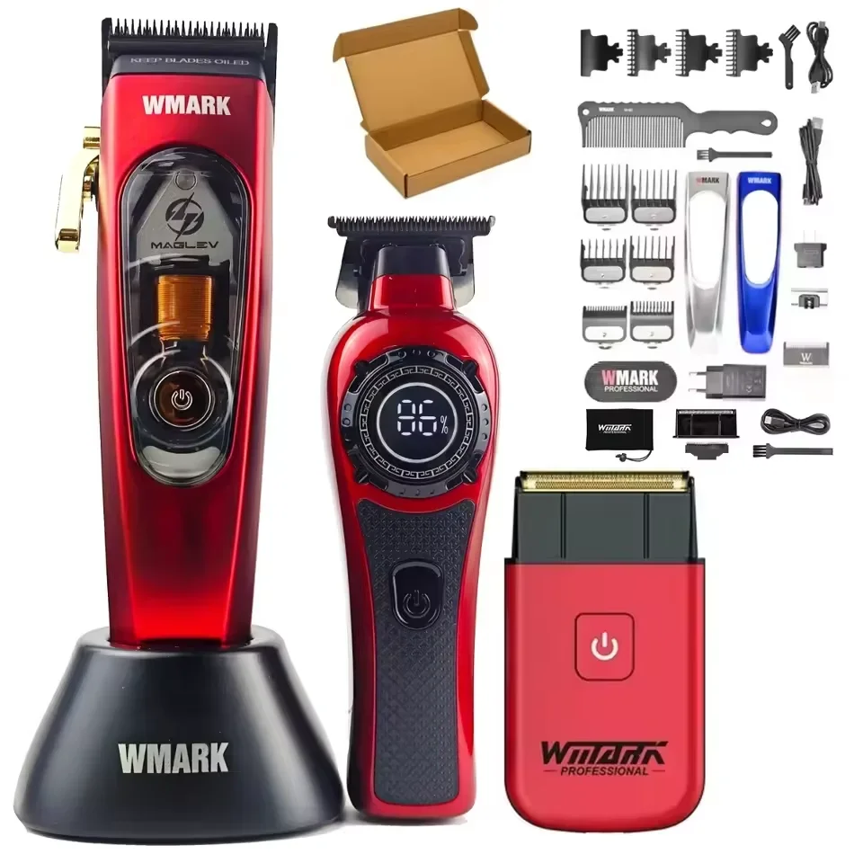 

WMARK NG-9004 10000RPM G27 9500RPM Professional Hair Clipper High Quality Salon Electric Hair Trimmer for Man Barber Shop 2PCSet
