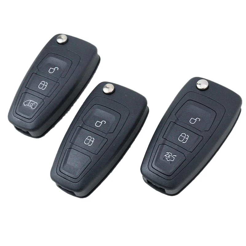 For Ford Fiesta Focus C-Max (CB7) S-Max Transit Custom Galaxy Mondeo 2013 Car Key Shell Folding Key Fob Case Housing 2 3 Bottons