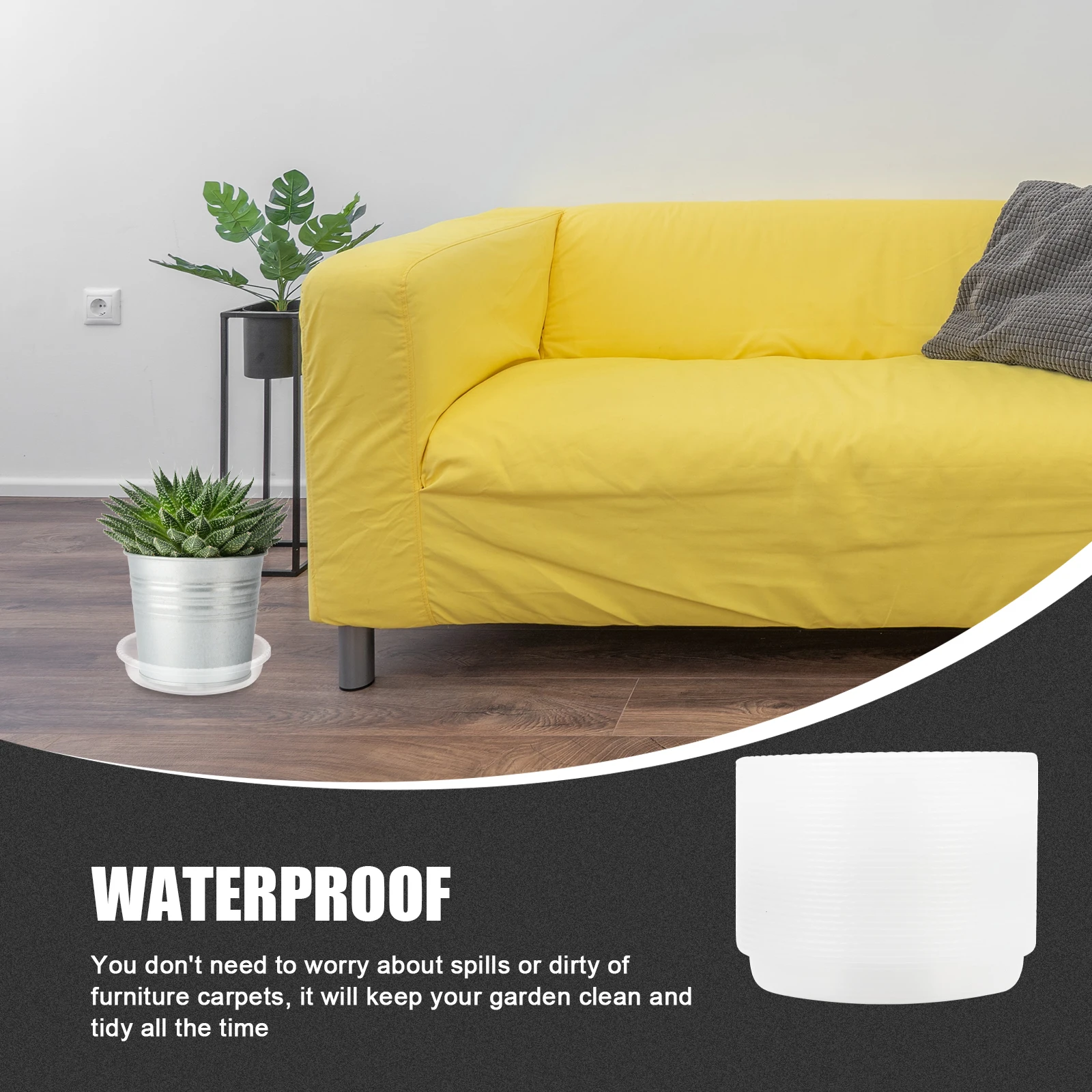 

30Pcs Durable Plastic Flowerpot Trays SunResistant Base Plates For Easy Maintenance And Plant Protection Water Collection Trays