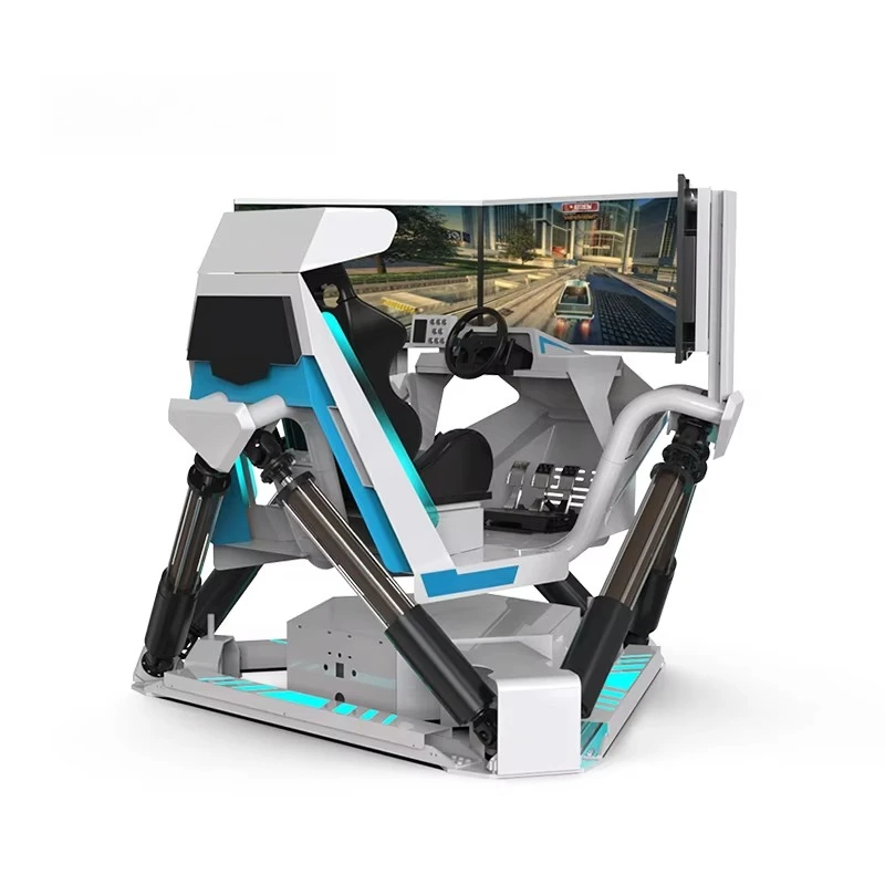 Renixsim 6 Dof 3 Screen Single Seat Car Driving Training Simulator for Driving School