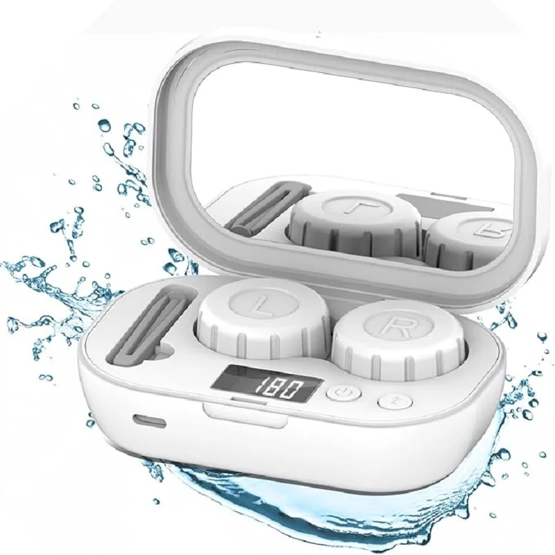 

Contact Lens Cleaner, Portable Ultrasonic Contact Lens Cleaner with USB Charger, Suitable for Handling Soft Lenses, Travel & Hom