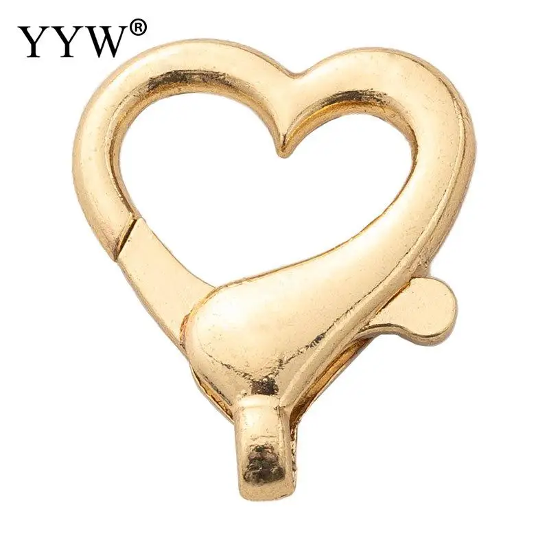 100pcs 26x22mm Antique Bronze Plated Lobster Clasp Charms Zinc Alloy Key Chains Diy Accessories  Love Heart Lobster Buckle