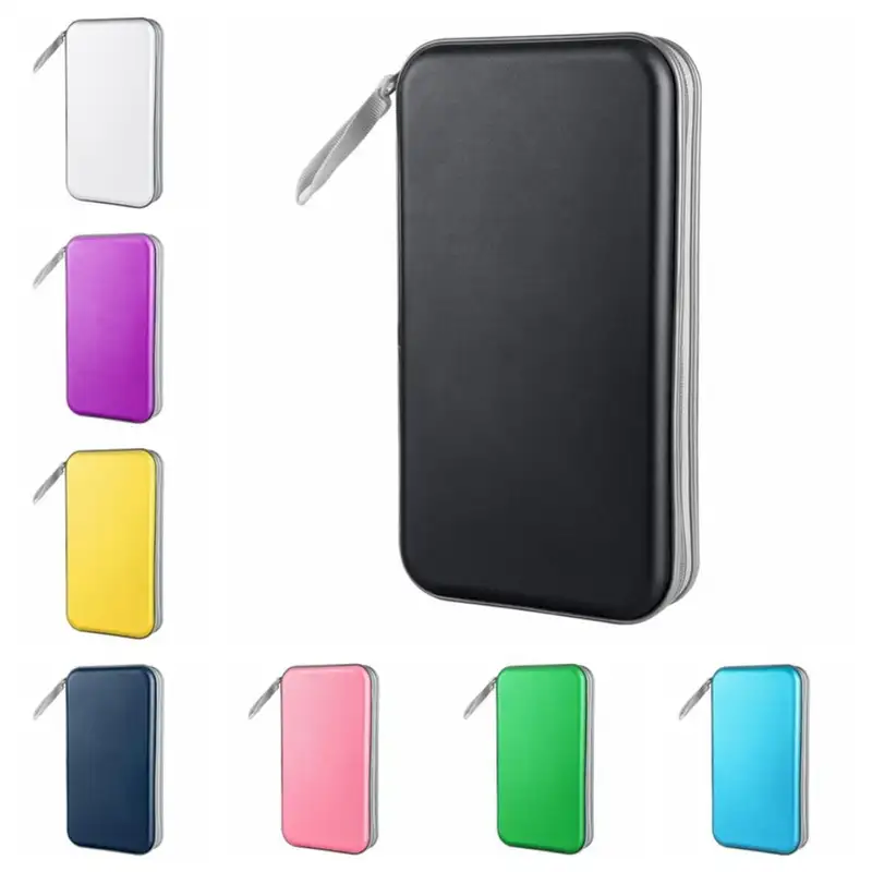 Media Storage Box 80 Capacity CD Case Holder Hard Plastic Storage DVD Case Zipper Portable CD Case Wallet CD/DVD Album - Image 5