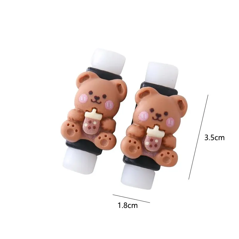 Cute Cartoon Data Cable Protective Cover Mobile Phone Charging Cable Anti-break Protector Headphone Cable Protective Case