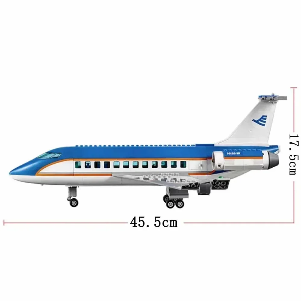 718PCS Manned Airport Passenger Terminal Aircraft Building Blocks Bricks Space Shuttle Model Compatible 60104 Toys Kids Gifts