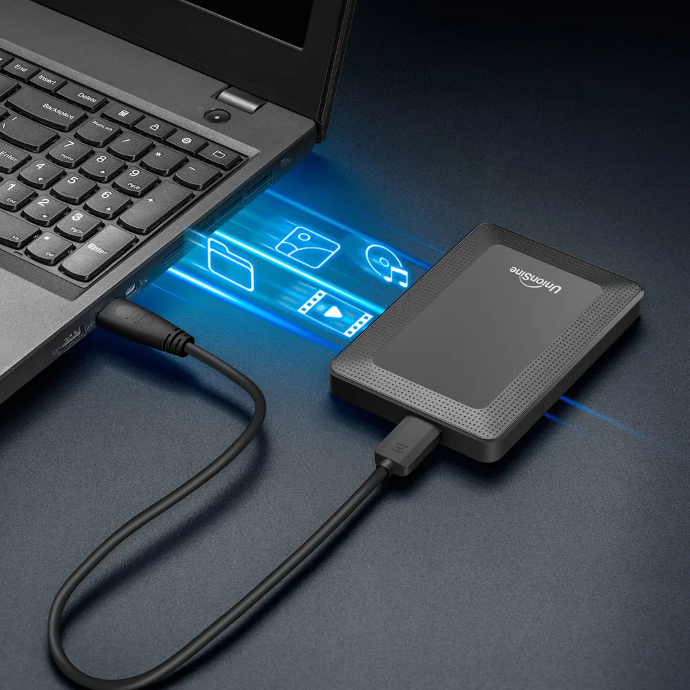 UnionSine 2.5' HDD Portable External Hard Drive 500GB/1TB Memory High Speed Flash Drive Disk HDD for Gaming/Desktop/Laptop/PS4