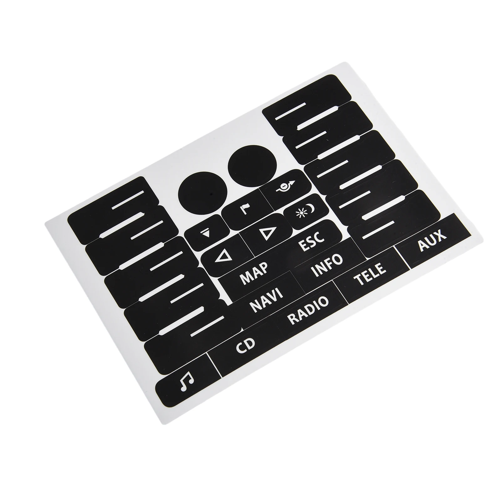 For TOUAREG 2004 2009 Radio Navigation Button Decal Stickers Repair Set with Vinyl Material for Push Button Restoration