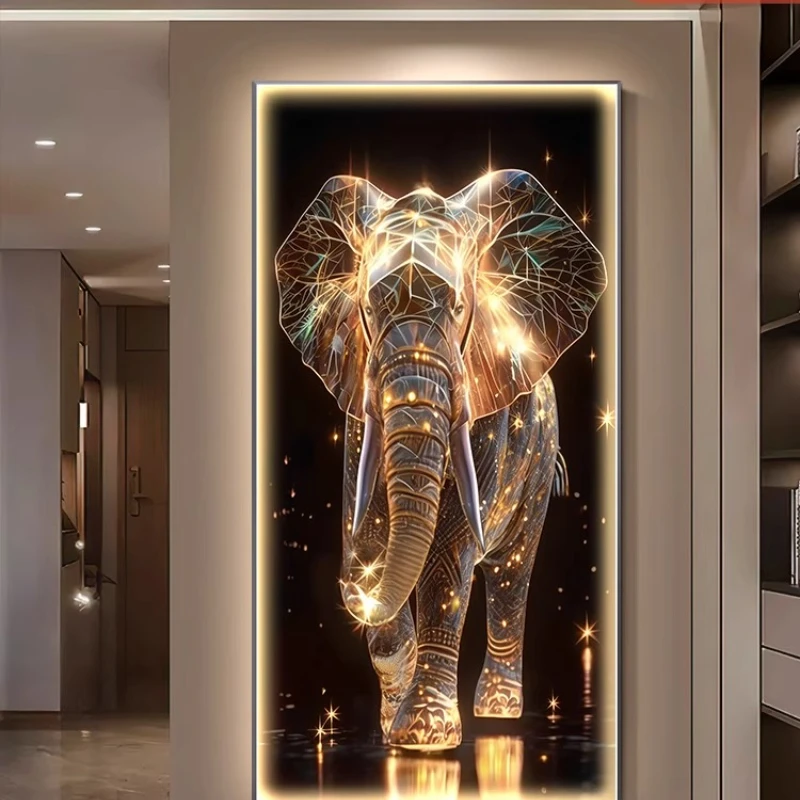 

Entrance decorative painting, high-end elephant, hanging painting at the end of the corridor, entrance door
