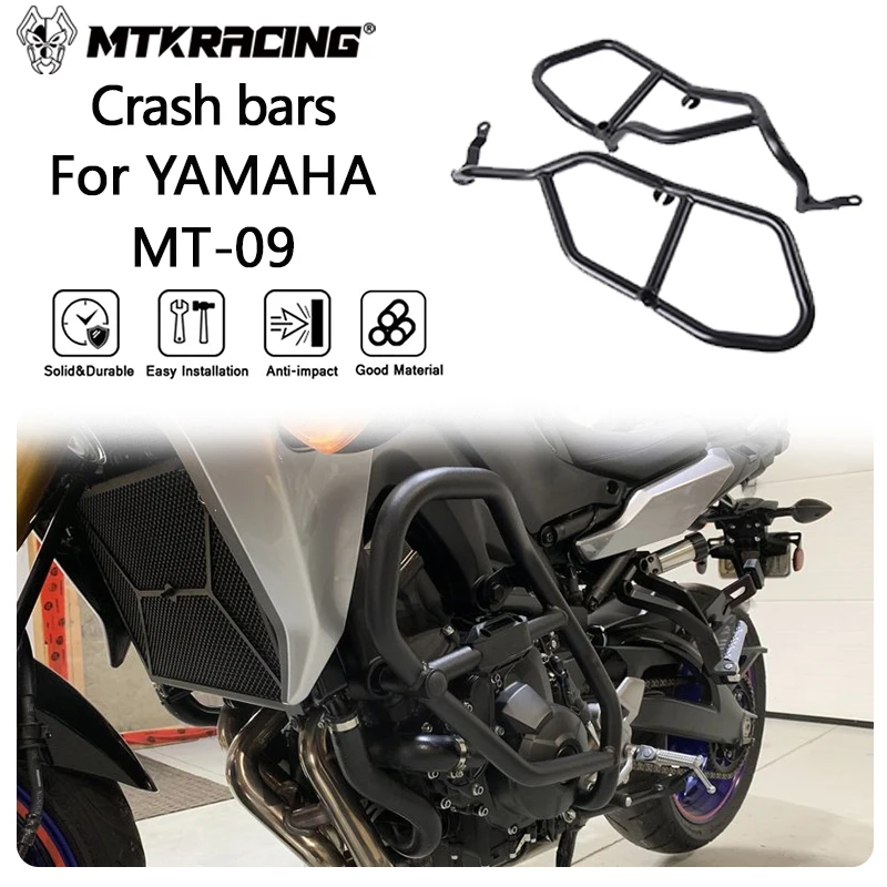 

MTKRACING Crash bars For YAMAHA MT-09 2014-2020 Motorcycle Bumper Engine Guard Crash Bar Body Frame Protector Accessories