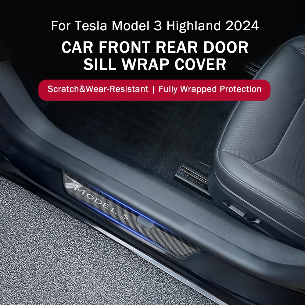 Dla Tesla Model 3 Highland 2024 Listwa ochronna progu drzwi ze stali nierdzewnej Przedni tylny próg drzwi Osłona progu Akcesoria