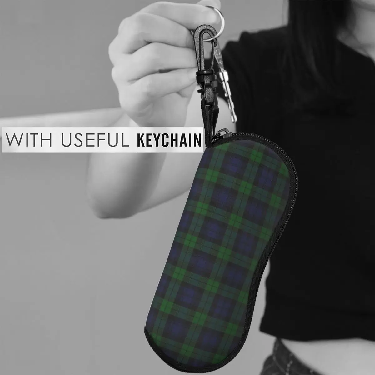 ساعة سوداء الترتان منقوشة شل نظارات صندوق النظارات الشمسية المحمولة النساء الرجال لينة النظارات حقيبة الحقيبة