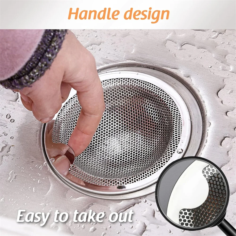 Kitchen Sink Strainer Drain Protector Waste Filter Plug Hole Hair Catcher Stopper for Bathroom Bathtub Shower Mesh Hole Cover