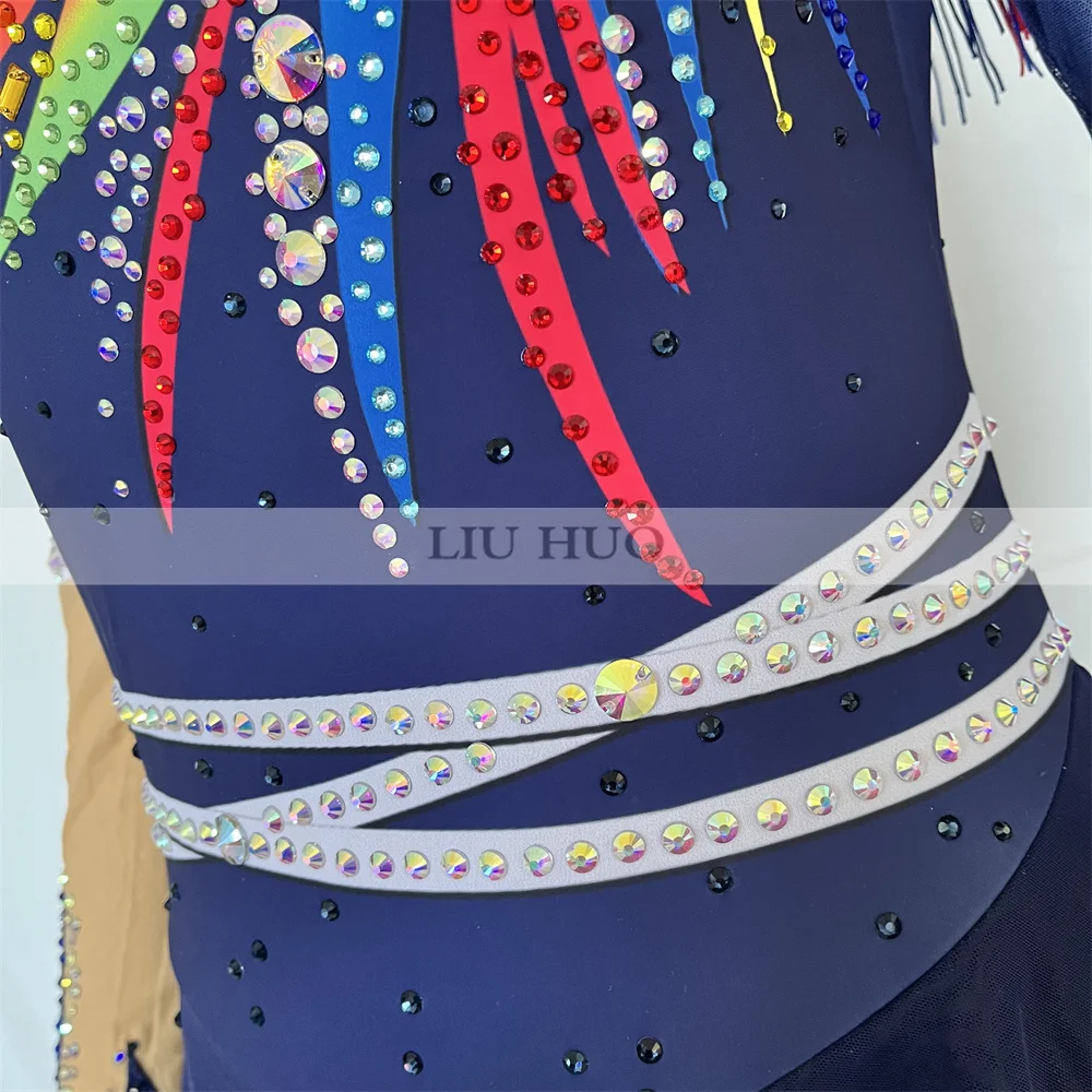 LIUHUO Neues Eiskunstlauf-Kleid für Damen, Erwachsene, Teenager, Mädchen, individuelles Kostüm, Leistung, Wettbewerb, Roller, mehrfarbig