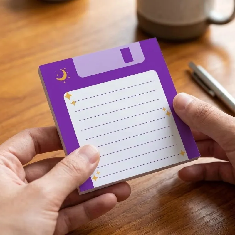 50 Sticky Notes Stickers Can Be Used To Stick Retro Computer Disks, DIY Creative Sticky Notes, Leave Messages, and Note Paper