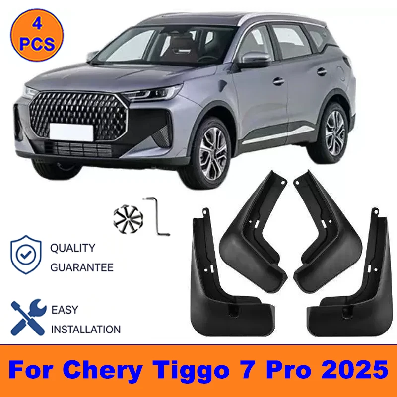 

4Pcs Mud Flaps For Chery Tiggo 7 Pro 2025 - Splash Guards Front&Rear Wheel Fender Mudguards Car Exterior Protection Accessories