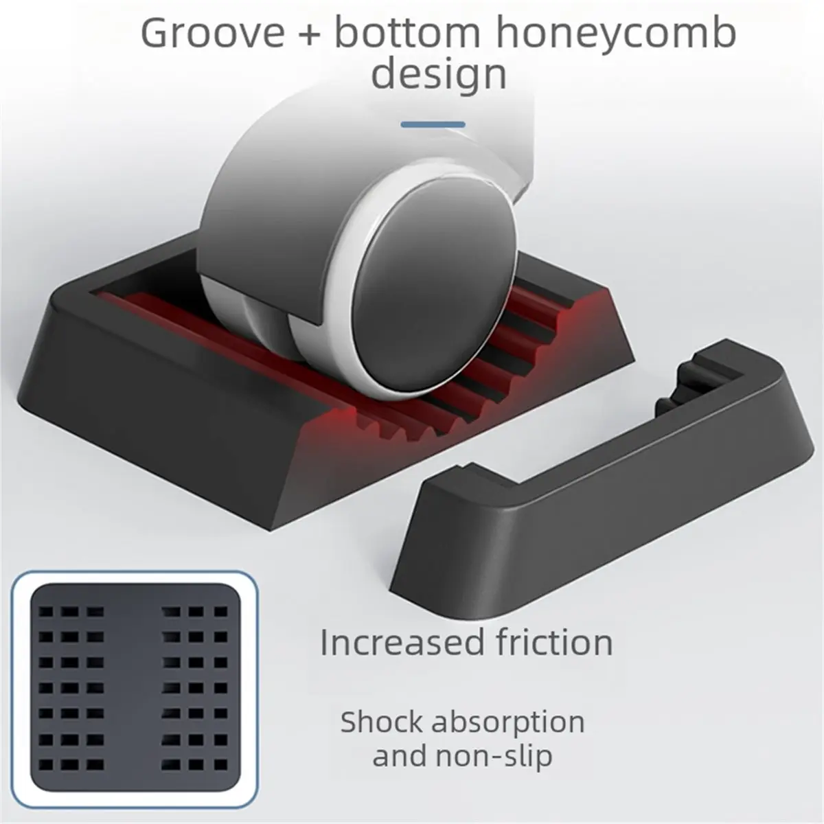 Rubber Universal Wheel Fixed Pad Furniture Anti-Slip Computer Chair Rolling Wheel Fixator Card Pad