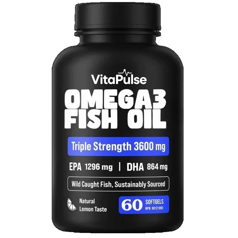 Omega-3 Fish Oil 3600mg Containing EPA and DHA | 60 Softgel Capsules