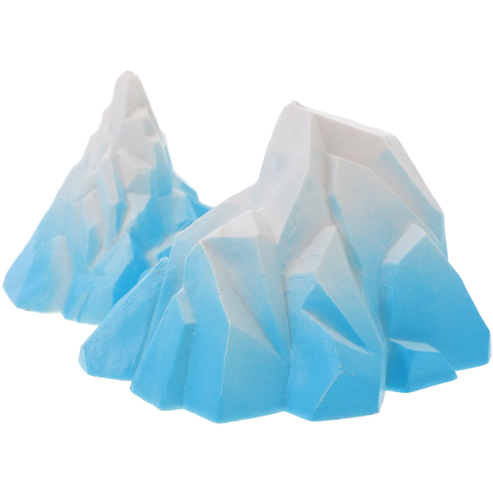 2 Pcs Simulated Iceberg Decoration Miniature Floeberg Decorative Toys Statue Tiny Figurine