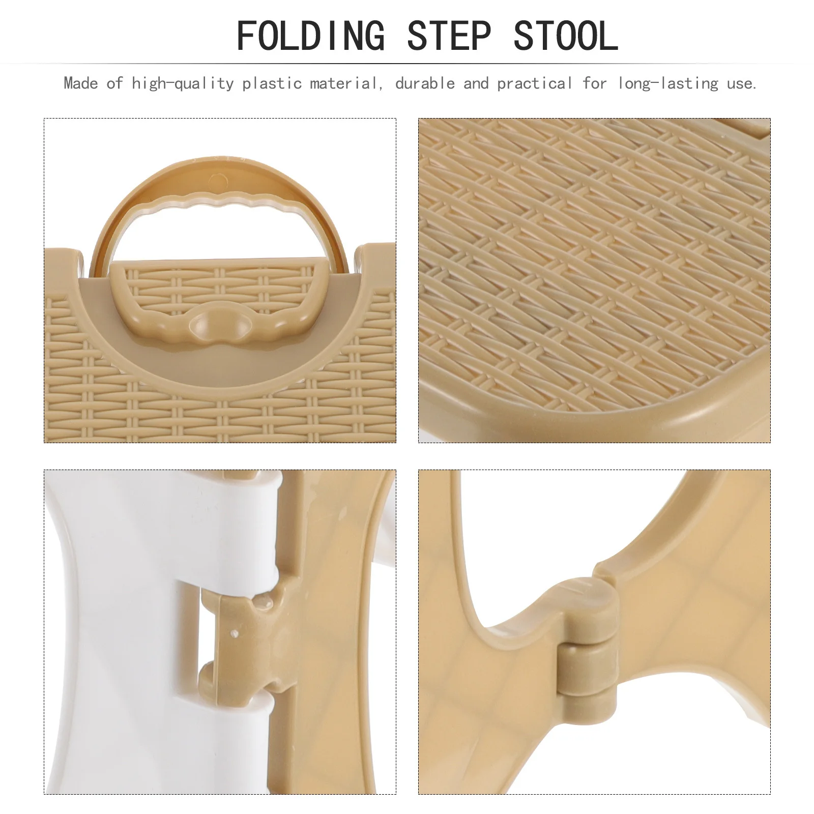 

1pcs Portable Folding Lightweight Plastic Step Stool For Adults Kids Outdoor Camping Fishing Garden Bathroom Kitchen Use