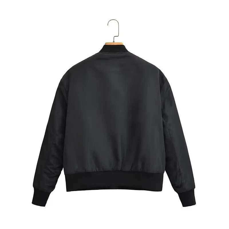 DiYiG mujer 2025 invierno nueva moda chaqueta con cuello levantado elegante abrigo de manga larga con cremallera prendas de vestir exteriores Mujer