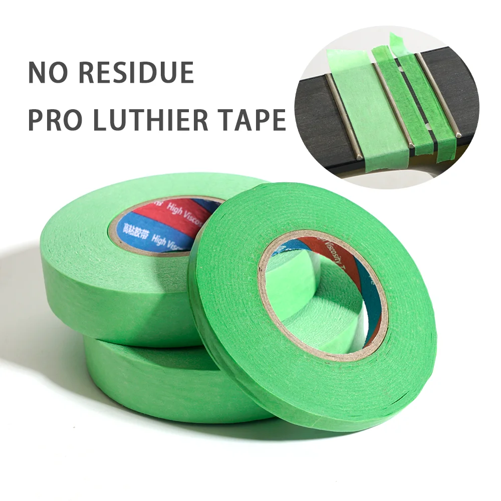 Ruban de luthier vert - Ruban protecteur pour manche de guitare et basse sans résidu pour réparation et réglage par luthier