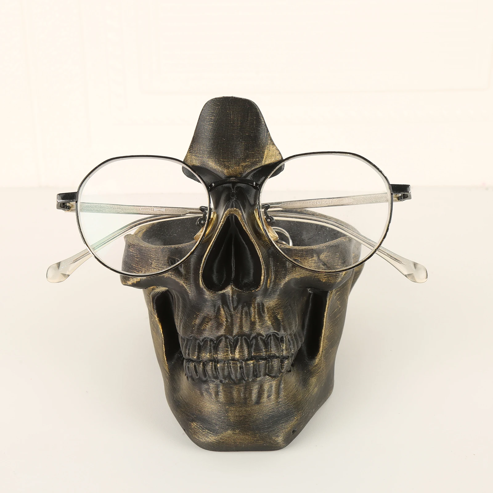 Cross‑border Vintage Distressed Skull Resin Storage Box Halloween Dark Style Desktop Jewelry Key Sundries Storage Decor Ornament