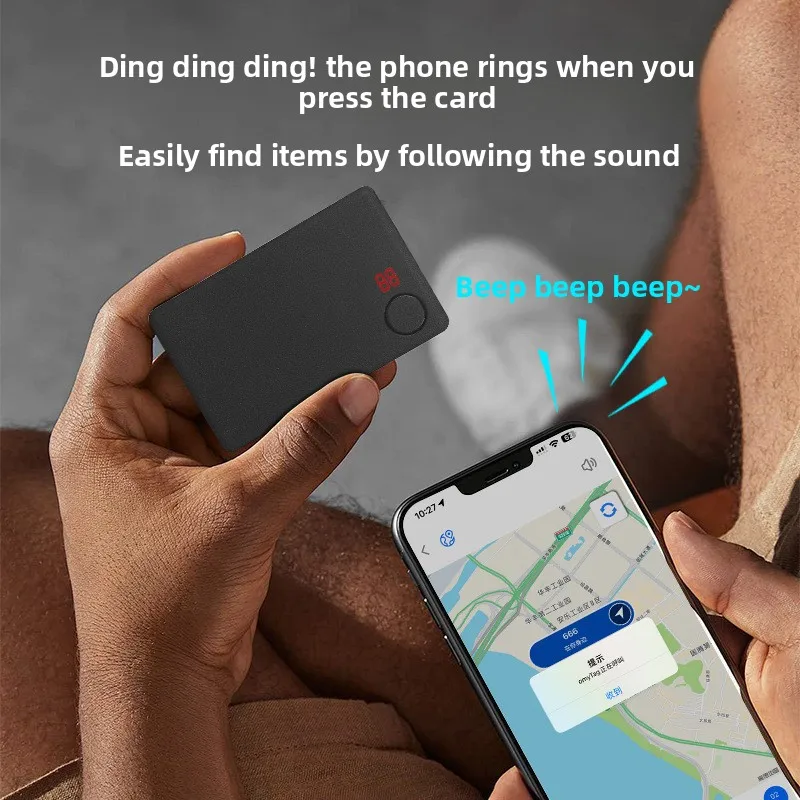 CD Thin Card Track GPS For IOS Android Smart Tag Google Find My Bluetooth Search Air-Tag Locator Wallet Finder Card Positoning