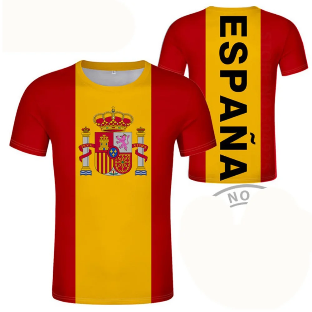 Spain Football Jersey 3D Proud of Spanish Emblem Graphic T Shirt for Men Clothing Espana Soccer Club T-shirt Man Gym Sports Tops view 2