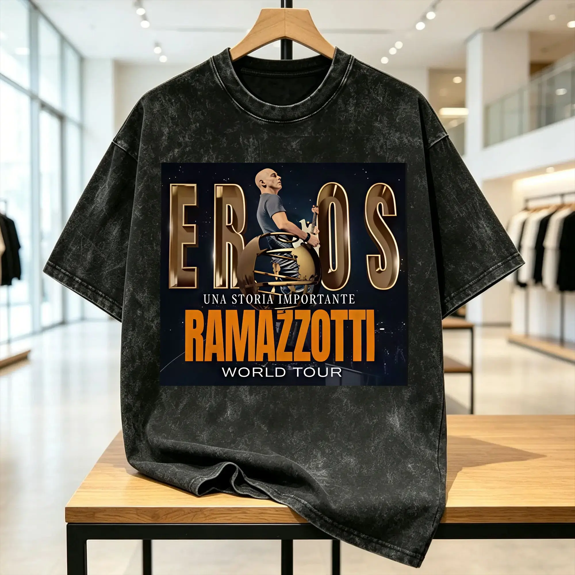 Eros Ramazzotti T-Shirt Tour 2026 Trending T Shirts Short Sleeve Streetwear Tshirt Summer Cotton Comfortable Oversize Top Tees