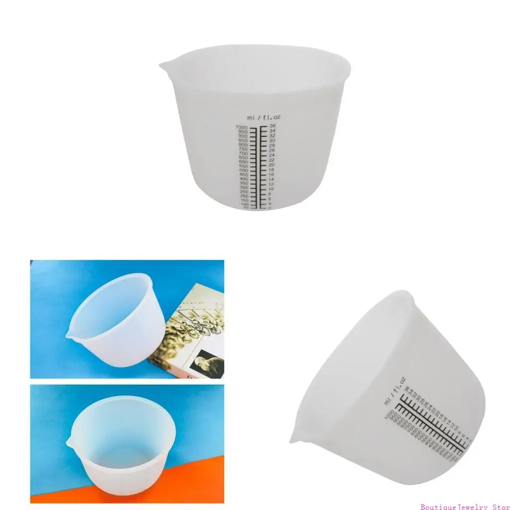 E1PE Professional Silicone Kitchen Measuring Cup with Scale Separating Cup Epoxy Resin Jewelry Making Tool