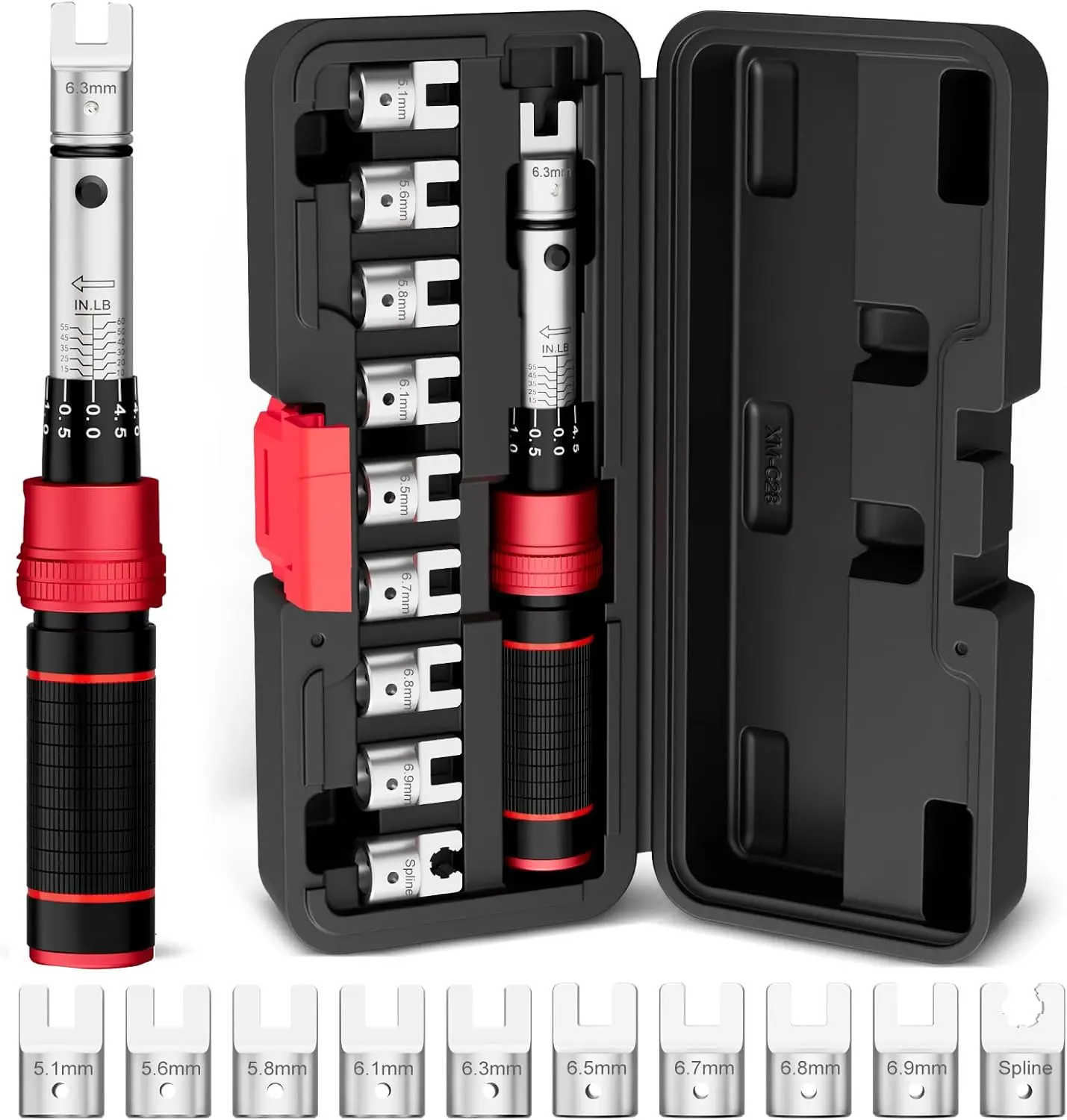 

Набор динамометрических ключей для спиц с 9 насадками для обслуживания колес велосипедов и мотоциклов