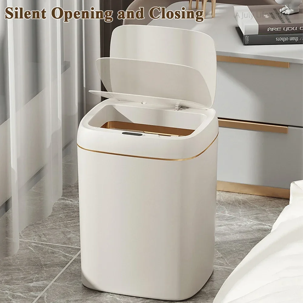 Large capacity garbage bin with intelligent sensing,waterproof cover,automatic garbage can,electric garbage can,kitchen bathroom