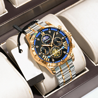 BINBOND Luxury Watch for Man Quartz Sports Men Watch Waterproof Luminous Stainless Steel Chronograph Men's Watches Clock Reloj