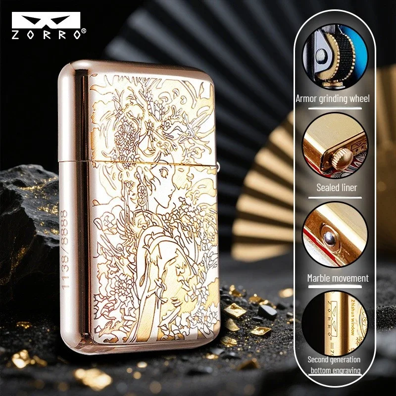 Ultra-thin Engraving Oil Lighter, Third Generation 790 Model Grinding Wheel Lighter, Sealed Inner Tank