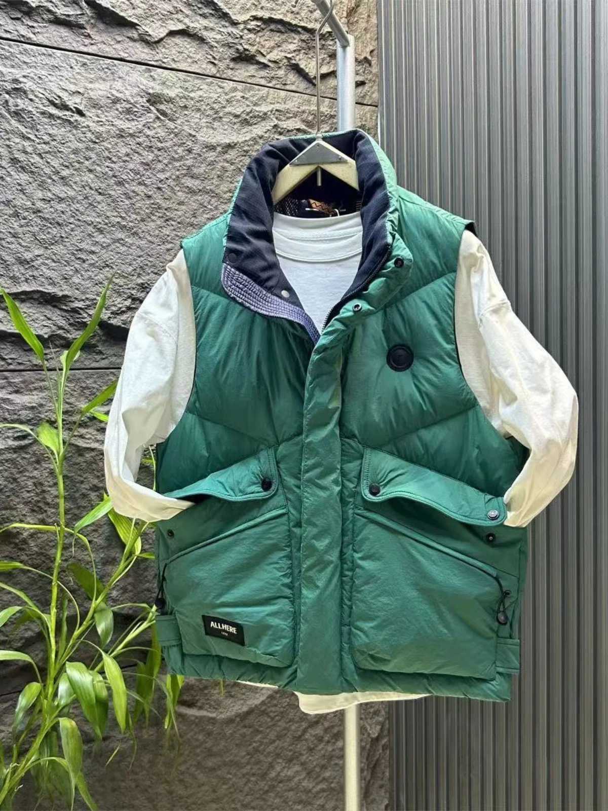 

Men's Stand Collar Vest Cotton Jaet Warm Simple Versatile Sli Comfortable Korean Retro Trendy Summer Autumn Winter Faion