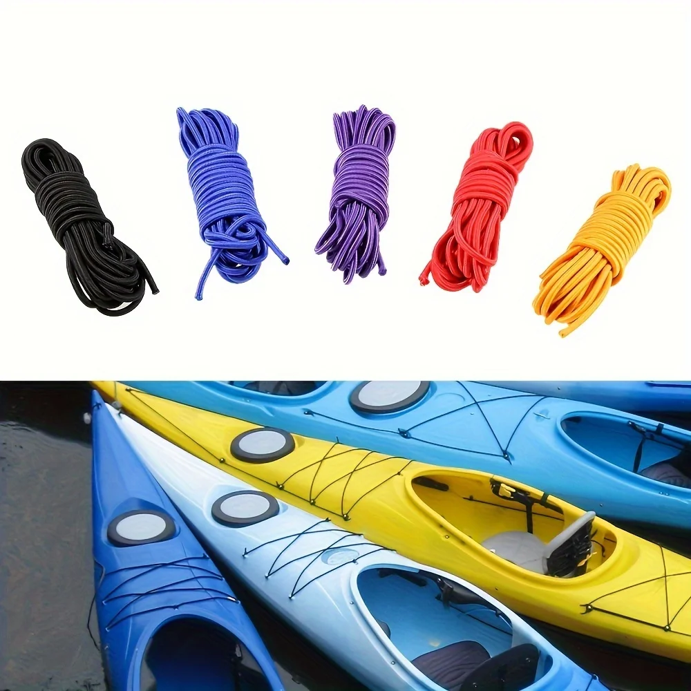 Elastic 5M/(4mm5mm)Nylon Braided Rope,Strong Elastic Bungee Shock Cord for Boat, Camping,Trailer Strap, Shoe Laces, Crafting