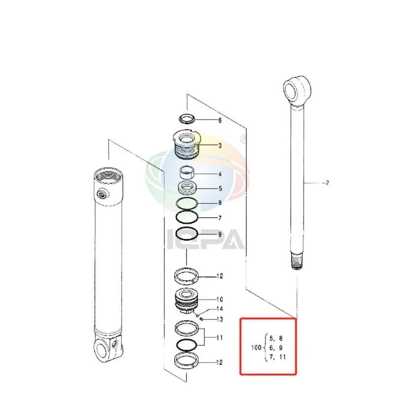 

4352354 SWING CYLINDER SEAL KIT FOR HITACHI EX30-2 EX35-2