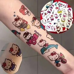 Hello Kitty Temporary Tattoos Kuromi Cute Anime Waterproof Tattoos Sanrio Durable Color Kawaii Tattoo Sticker Gifts