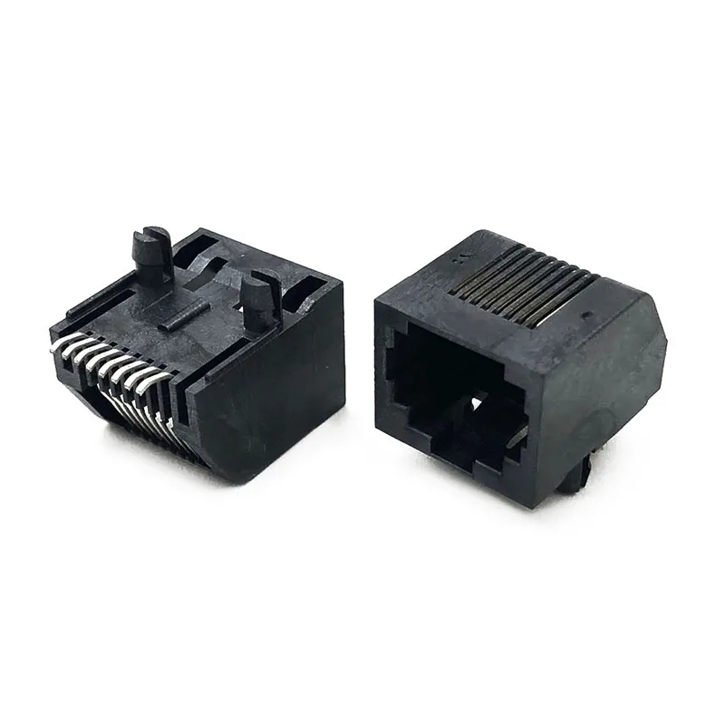 12PCS RJ45 Connector SMT Right Angle Female RJ45 8P8C Modular Plug 5722 Communication Socket H=18.26mm 5555764-1