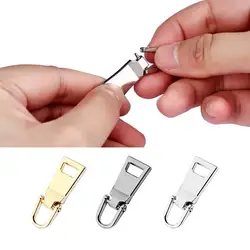 1Pcs Metal Zipper Puller Tap Slider DIY Sewing Zipper Sliders Replacement Instant Repair Universal Zipper Head For Clothing Bag